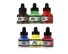 Load image into Gallery viewer, Daler-Rowney FW Acrylic Artists Ink, Set of 6 Primary Colors (160100006)