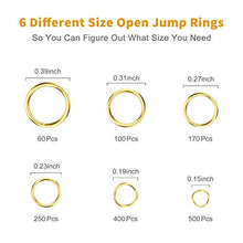 Load image into Gallery viewer, 1500 Pieces Jump Rings with Lobster Clasps and Jewelry Pliers for Jewelry Making Supplies Findings and Necklace Earring Repair (Gold)