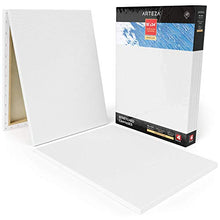 Load image into Gallery viewer, Arteza 18x24” Premium Stretched Canvas, Bulk Pack of 4, Primed, 100% Cotton, Art Supplies for Painting, Acrylic Pouring, Oil Paint & Wet Art Media, Canvases for Artist, Hobby Painters & Beginner