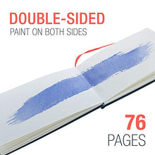 Load image into Gallery viewer, U.S. Art Supply 5.5" x 8.5" Watercolor Book, 2 Pack, 76 Sheets, 110 lb (230 GSM) - Linen-Bound Hardcover Artists Paper Pads - Acid-Free, Cold-Pressed, Brush Painting & Drawing Sketchbook Mixed Media