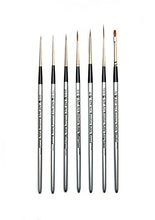 Load image into Gallery viewer, AIT Art Select Red Sable Detail Brush Set, 7 Pure Russian Sable Paint Brushes, Handmade in Germany for Crafting Exquisite Details Using Oil, Acrylic, or Watercolors
