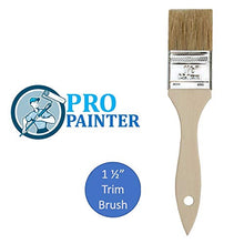 Load image into Gallery viewer, Chip Brush 36 Pack Pro Painter 1-1/2 Inch China White Bristle Disposable Paint Brush for Use with Paints Stains Primers Varnish Acrylic Adhesives Glues Epoxy Gesso Paint Removers, Hardwood Handle