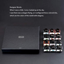 Load image into Gallery viewer, ZZKOKO Calligraphy Set India Ink, 12 Colors Shimmer Dip Pen Ink Set, Art Writing Drawing Ink Bottles, 6.0 oz, Set of 12, Gift Box (Animal Series)