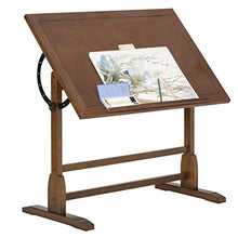 Load image into Gallery viewer, Vintage Rustic Oak Drafting Table, Top Adjustable Drafting Table Craft Table Drawing Desk Hobby Table Writing Desk Studio Desk, 42''W x 30''D