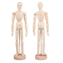 Load image into Gallery viewer, Tosnail 12 Inches Tall Wooden Mannequin Artist Manikin with Stand - Great for Drawing or Desktop Decor - Pack of 2