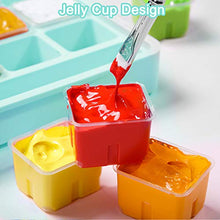 Load image into Gallery viewer, MIYA Gouache Paint Set, 24 Colors x 30ml Unique Jelly Cup Design with 3 Paint Brushes and a Palette in a Carrying Case Perfect for Artists, Students, Gouache Opaque Watercolor Painting (Green)