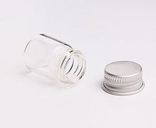 Load image into Gallery viewer, lasenersm 10Pcs/5ML Empty Sample Glass Bottles Jars Vials Case Container with Screw Caps,Transparent