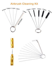 Load image into Gallery viewer, Airbrush Cleaning Kit Spray Wash Cleaning Pot Stabilizer Jar Bottles Holder with Cleaning Tools Needle Nozzle Brush