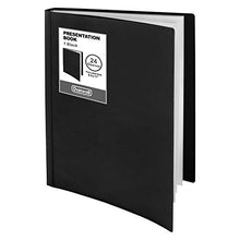 Load image into Gallery viewer, Dunwell Binder with Plastic Sleeves (Black), 24-Pocket Bound Presentation Book with Clear Sleeves, Displays 48 Pages of 8.5x11" Paper, Sheet Protector Binder, Portfolio Folder