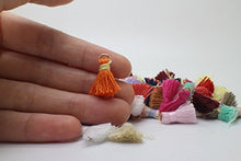 Load image into Gallery viewer, Wholesale 100pcs/lot 14mm(1/2'') Mini Tassels Tiny Short Cotton Thread Tassels GD20ST174T