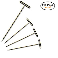 Load image into Gallery viewer, Labs Nickel Plated Science Dissection T-Pins, Frog Dissection pin(Pack of 110, 100 Pack 1.5", 10 Pack 2")