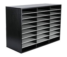 Load image into Gallery viewer, EasyPAG Wood File Organizer Mail Sorter Center Magazine Holder Paper Storage Cabinet Classroom Keepers Mailbox for Home & Office,27 Slots