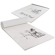 Load image into Gallery viewer, 9" X 12" Premium Sketch Pad Art Paper for Pencil, Charcoal, Pastel, Pen and Color Marker - 40 Per Pack by AmberCity (1 Pack)