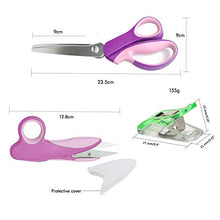 Load image into Gallery viewer, Pinking Shears Set (Pack of 8 PCS),Professional Dressmaking Scissors Crafts Zig Zag Cut Scissors with Sharp Stainless Steel Blades,Comfortable Handle ,Pinking Shears for Fabric