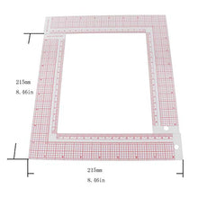 Load image into Gallery viewer, ZYAMY 2pcs Plastic L-Square Rulers 5808 Tailor Ruler Craft Tools French Curve Sewing Measuring Ruler Professional DIY Craft Tailor Craftsman Sewing Tools