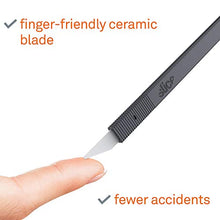 Load image into Gallery viewer, Slice 10568 Ceramic Scalpel, Thin Flat Handle, Finger Friendly Blade Never Rusts, Lasts 11x Longer Than Metal, Replaceable Blade, Safety Cap