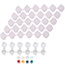 Load image into Gallery viewer, LAHONI 180 Pots Empty Palette Cups Strips Paint Cups with Lids Strip 5ml/0.17oz Mini Empty Plastic Paint Cups Jars Pigment Storage Containers(6Cups/ Strip,30 Strips) 5ml/0.17oz