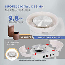 Load image into Gallery viewer, VIVOHOME 25CM Pottery Wheel Forming Machine 350W Electric DIY Clay Tool with Foot Pedal and Detachable Basin for Ceramic Work Art Craft White