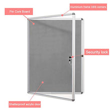 Load image into Gallery viewer, SwanSea 4xA4 Fabric Bulletin Board Enclosed Wall Display Case with Aluminium Frame 26x20inch