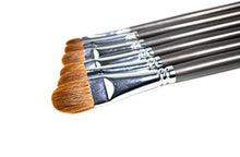 Load image into Gallery viewer, Red Sable Filbert Paint Brushes - Set of 6 Acrylic, Watercolor, Mixed Media or Oil Paint Brushes. Long Handle Professional Art Supplies for Canvas Painting