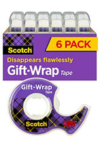 Load image into Gallery viewer, Scotch Gift Wrap Tape, 6 Rolls, the Go-To Tape for the Holidays, 3/4 x 650 Inches, Dispensered (615-GW)