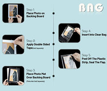 Load image into Gallery viewer, Golden State Art, Pack of 50 Black Pre-Cut 11x14 Picture Mat for 8x10 Photo with White Core Bevel Cut Mattes Sets. Includes 50 Acid-Free Bevel Cut Mats & 50 Backing Board & 50 Clear Bags