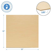 Load image into Gallery viewer, Baltic Birch Plywood, 3 mm 1/8 x 12 x 12 Inch Craft Wood, Box of 8 B/BB Grade Baltic Birch Sheets, Perfect for Laser, CNC Cutting and Wood Burning, by Woodpeckers