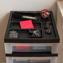 Load image into Gallery viewer, IRIS USA MC-360-TOP Plastic Storage Drawer, Rolling Cart with Organizer Top, 6, Black