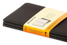 Load image into Gallery viewer, Moleskine Cahier Journal, Soft Cover, Pocket (3.5" x 5.5") Ruled/Lined, Black, 64 Pages (Set of 3)
