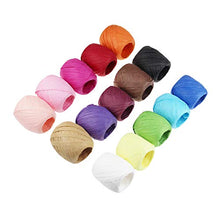 Load image into Gallery viewer, Raffia Paper Ribbon Twine Strings 15 Rolls 15 Colors Set for DIY Craft Gift Box Packing