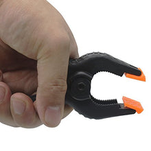 Load image into Gallery viewer, CESFONJER 4 Pcs – 4.5 Inch Spring Clamps, Heavy Duty Plastic Muslin Clamps for Background Muslin, Canvas, Paper, Chroma Key Screen, Heavy Duty Clip, Photo Studio and Any More.