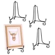 Load image into Gallery viewer, Teamkio 4 Pack Improved Anti-Slip 6 Inch Plate Holder Display Stand, Picture Frame Holder Stand, Easel Display Stand, Book Display Stand