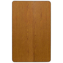 Load image into Gallery viewer, Flash Furniture 24''W x 48''L Rectangular Oak Thermal Laminate Activity Table - Height Adjustable Short Legs