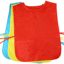 Load image into Gallery viewer, Caydo 3 Pieces Water Resistant Children's Art Smock Middle Size with 3 Roomy Pocket, Painting Apron for Kids 6 to 10 Years