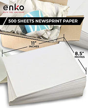 Load image into Gallery viewer, enKo - Newsprint Drawing/Sketch/Packing/Moving Paper Sheets (500 Sheets, 8.5 x 11 Inch)