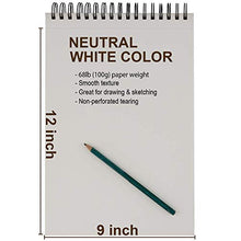 Load image into Gallery viewer, 9" x 12" Sketch Book, Top Spiral Bound Sketch Pad Hardcover, 2 Packs 100-Sheets Each (68lb/100gsm), Acid Free Art Sketchbook Artistic Drawing Painting Writing Paper for Kids Adults Beginners Artists