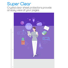 Load image into Gallery viewer, Ktrio Sheet Protectors 8.5 x 11 Inches Clear Page Protectors for 3 Ring Binder, Plastic Sleeves for Binders, Top Loading Paper Protector Letter Size, 50 Pack