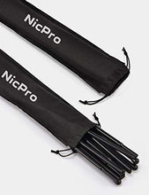 Load image into Gallery viewer, Nicprp Folding Easels for Display, 2 Pack 63 Inch Metal Floor Easel Stand Tripod Black Portable for Artist Poster Wedding with Carry Bag