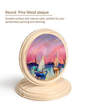 Load image into Gallery viewer, Pllieay 2Pcs 4 Inch Round Wooden Plaque, Unfinished Natural Pine Circle Plaque Wood Base for Craft Projects and DIY Home Decoration