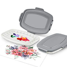 Load image into Gallery viewer, Hethrone 23 Wells Paint Pallet Tray with a Sponge for Adults & Kids, Easily Washable Paint Palette for Watercolor, Gouache, Acrylic Paint