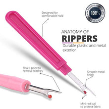 Load image into Gallery viewer, Seam Ripper 2 Pack - Thread Remover Sewing Supplies - Stitch Remover Tool for Sewing, Crafting Notions and Quilting - Thread Cutter Unpicker Sewing Accessories and Supplies