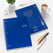 Load image into Gallery viewer, HAMELIN College Ruled Notebooks, Spiral bound, 70 sheets Assorted Colors Pack 3, "8"x10.5"
