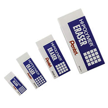 Load image into Gallery viewer, Pentel Hi-Polymer Block Eraser, Large, White, Pack of 10 ZEH-10 Erasers (ZEH10PC10)