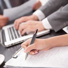 Load image into Gallery viewer, Ballpoint 1.0mm Rollerball 0.7mm Pen Set With Black Ink,Smooth and Easy Writing Metal Pen for Great Birthday,Graduation,Pack of 2 Pens with 2 Extra Refills