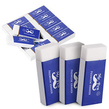 Load image into Gallery viewer, Mr. Pen Pencil Erasers, White, Large, Pack of 10