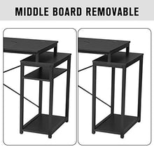 Load image into Gallery viewer, Sedeta Computer Desk with Drawing Table, 64" Large Desk with Shelves for Home Office, Art Table Drafting Desk with Storage, Art Craft Workstation with Bookshelf, Drafting Tables for Artists,Black