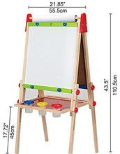 Load image into Gallery viewer, Award Winning Hape All-in-One Wooden Kid's Art Easel with Paper Roll and Accessories Cream, L: 18.9, W: 15.9, H: 41.8 inch
