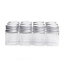 Load image into Gallery viewer, lasenersm 10Pcs/5ML Empty Sample Glass Bottles Jars Vials Case Container with Screw Caps,Transparent