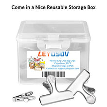 Load image into Gallery viewer, Heavy Duty Chip Bag Clips - LEYOSOV Chip Clips 9 Pack, with 3 Pack Magnetic Clips, Perfect for Air Tight Seal Food Bags and Chip Bags