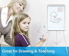 Load image into Gallery viewer, DexBoard Magnetic Whiteboard Easel 24" x 36"|Height Adjustable Dry Erase Board Tripod Office Presentation Board w/ Flipchart Pad, Magnets & Eraser, White